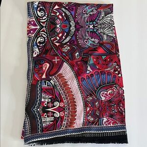 PINEDA COVALI. Vibrant Multicolor silk Scarf